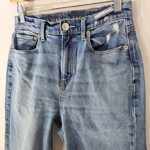American Eagle Jeans Womens 2 27x26 Blue Highest Rise 90s Boyfriend Denim Pants - Picture 11 of 14